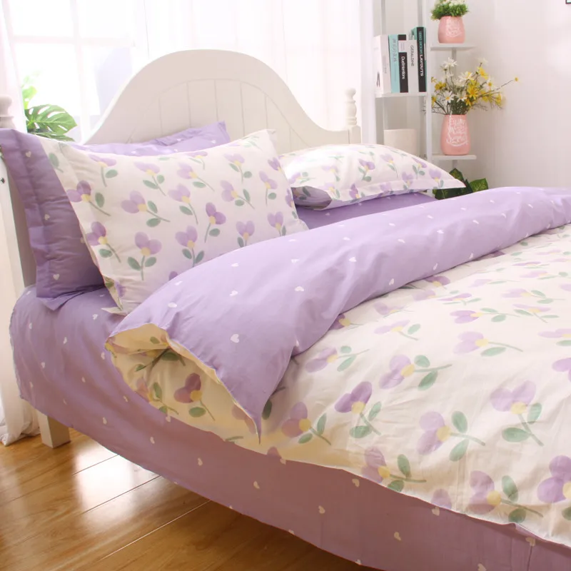 

Pastoral floral twill single piece quilt cover quilt cover pure cotton 100 cotton double dormitory single can