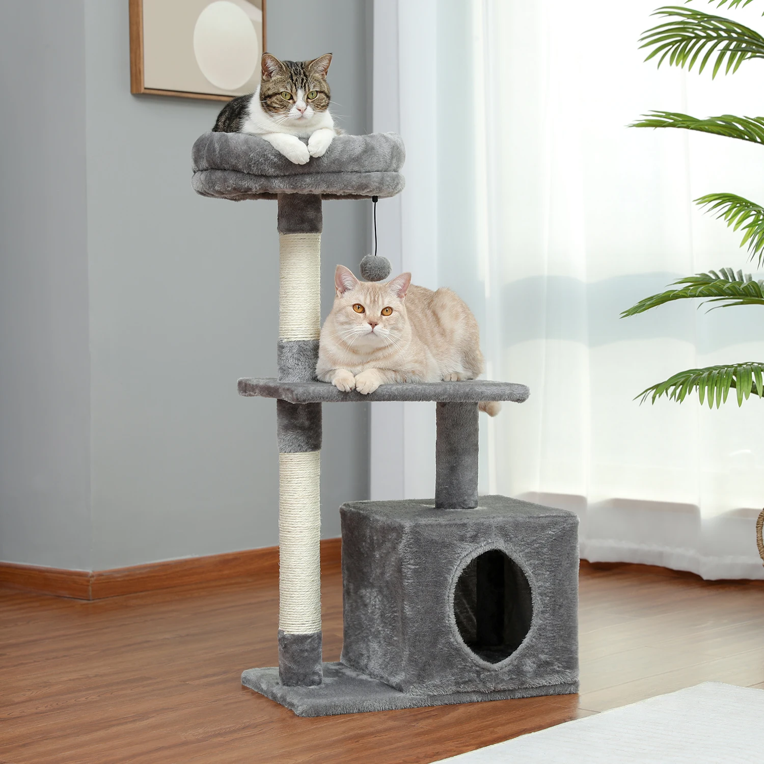 Arranhamento de sisal interno para gato, Cat