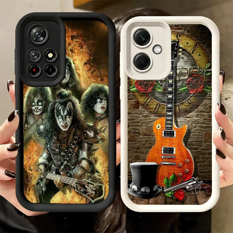 Stylish Soft Protective Phone Case with Rock Band Design