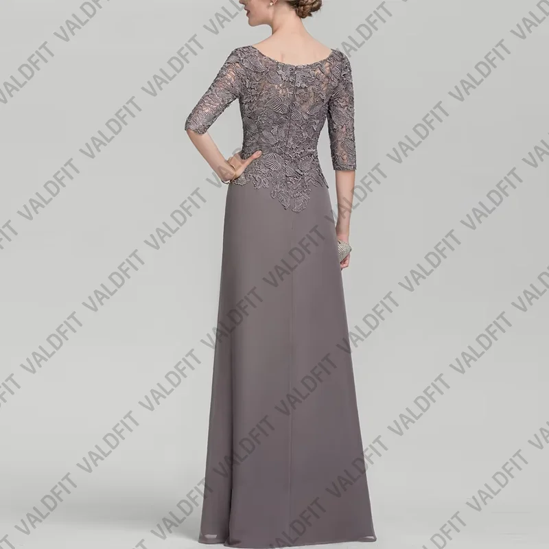 Mother of the Bride Dresses Long Boat Neckline for Wedding Party