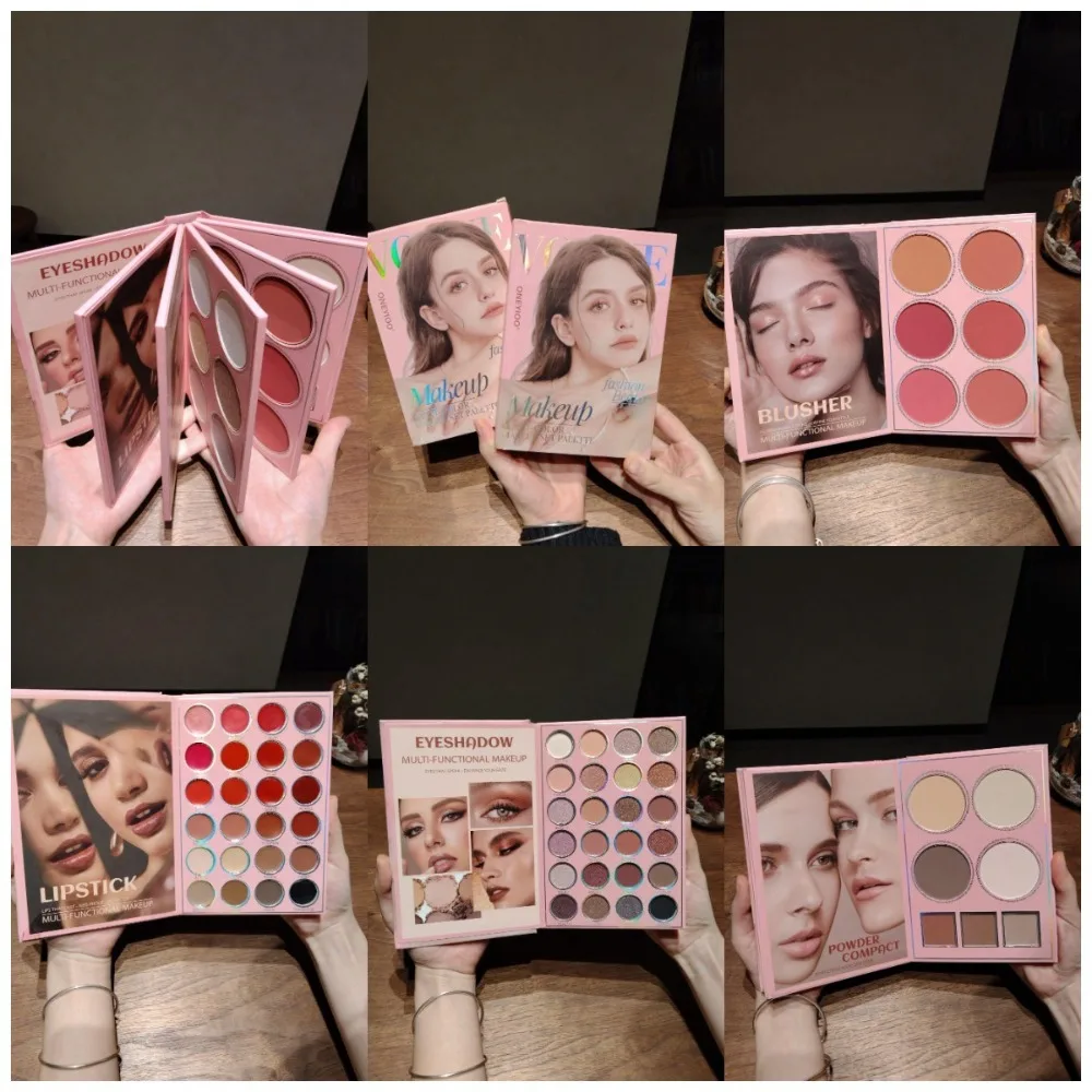 New 67 Colors Matte Shimmer Eyeshadow Long Lasting Multi-functional Makeup Palette Book Highlighter Beauty Book Makeup Kit