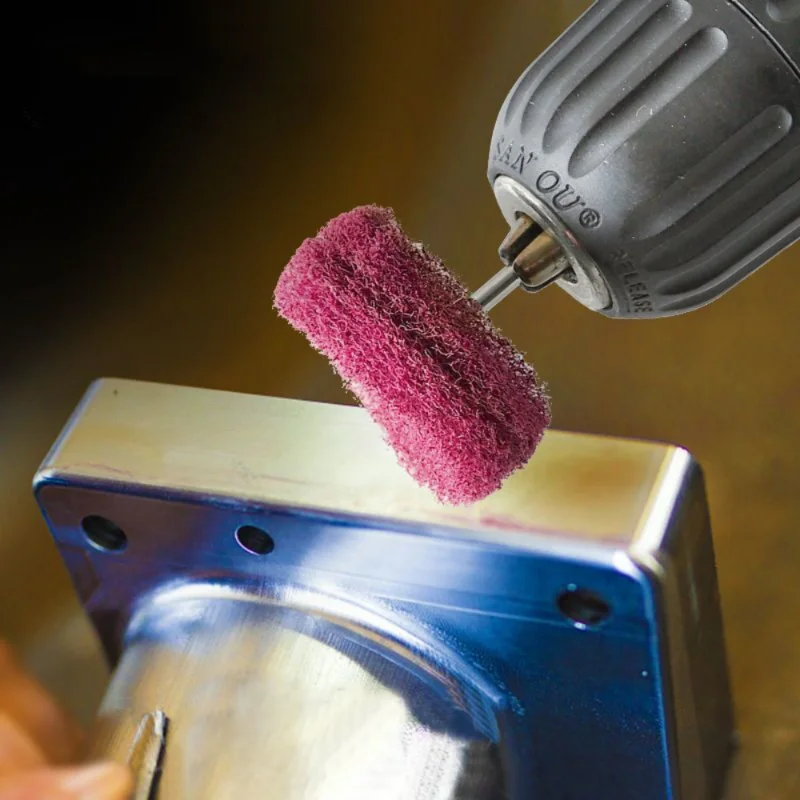 50pcs Nylon Mini Drill Abrasive Brush 2.35mm Shank Buffing Polishing Wheel Rust Remover for Dremel Rotary Hand Tool Accessories