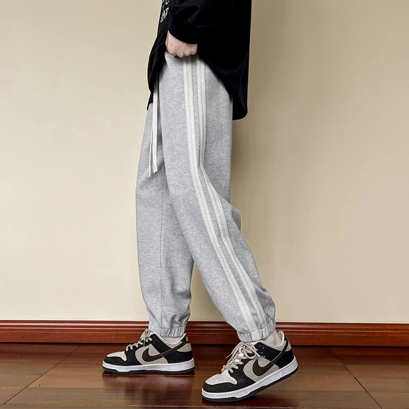 New casual pants for men loose trendy leggings Korean knitted pants for men