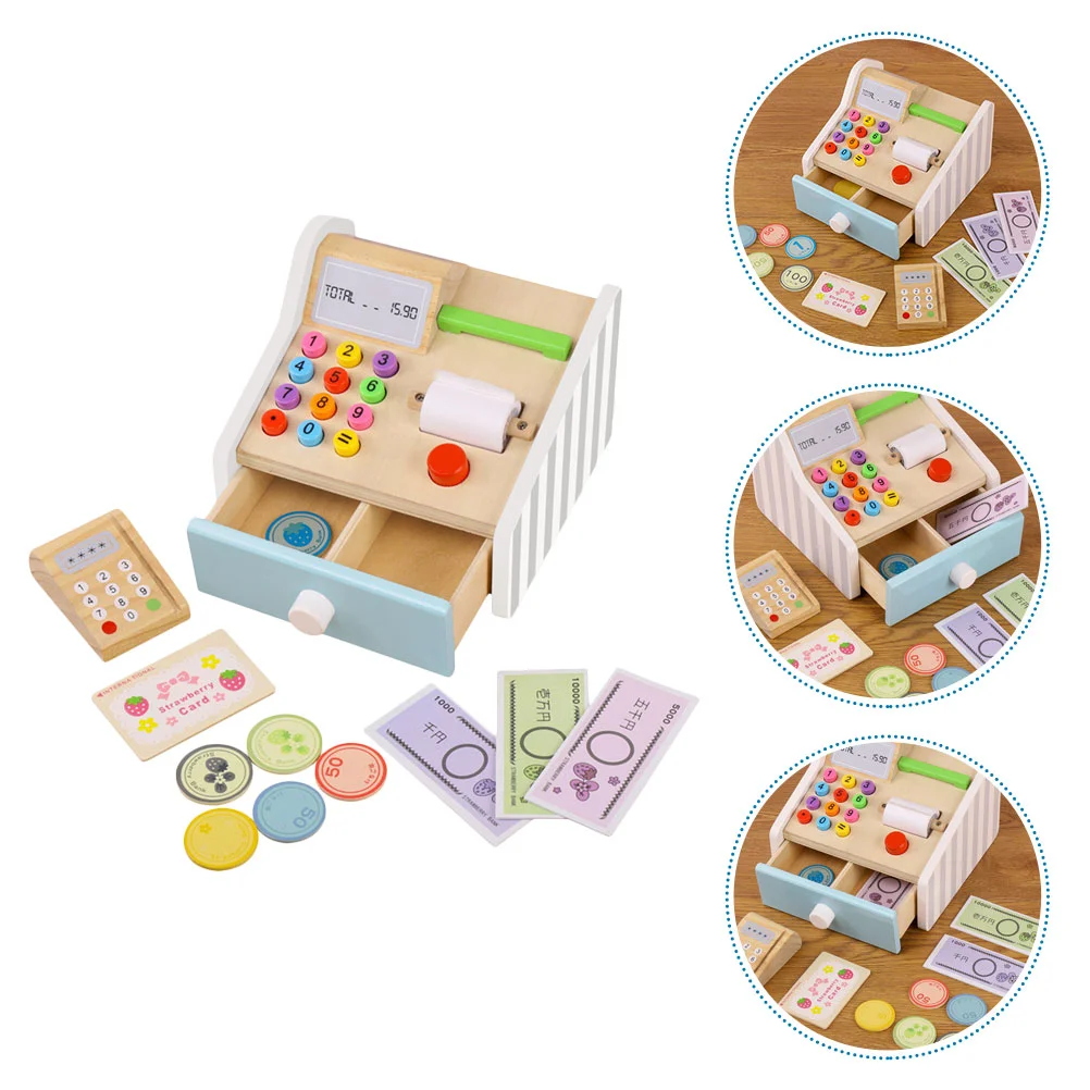 

Cash Register Toy Girl Toys Educational Children Simulation Paper Cashier Desktop Supermarket