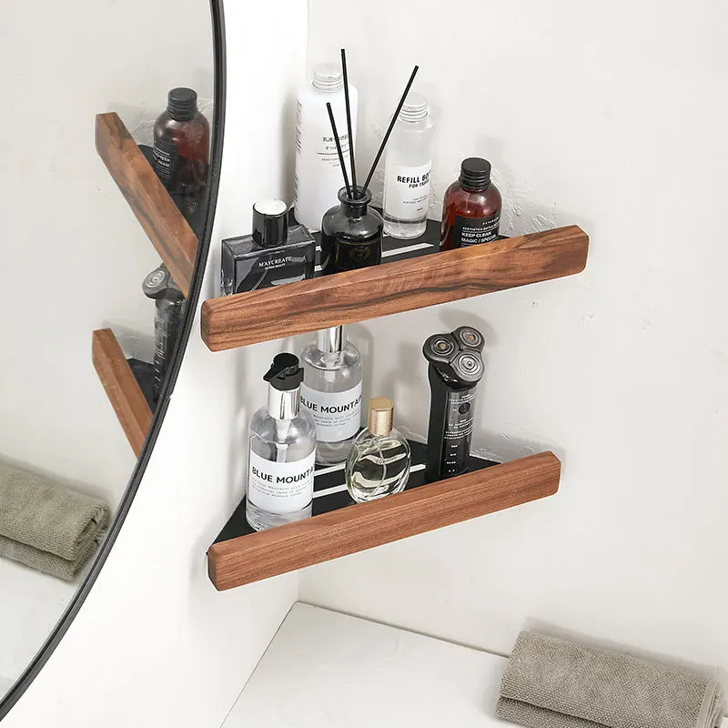 

Bathroom non perforated corner shelf wall mount shelf organizer toilet storage rack triangle rack shower organizer