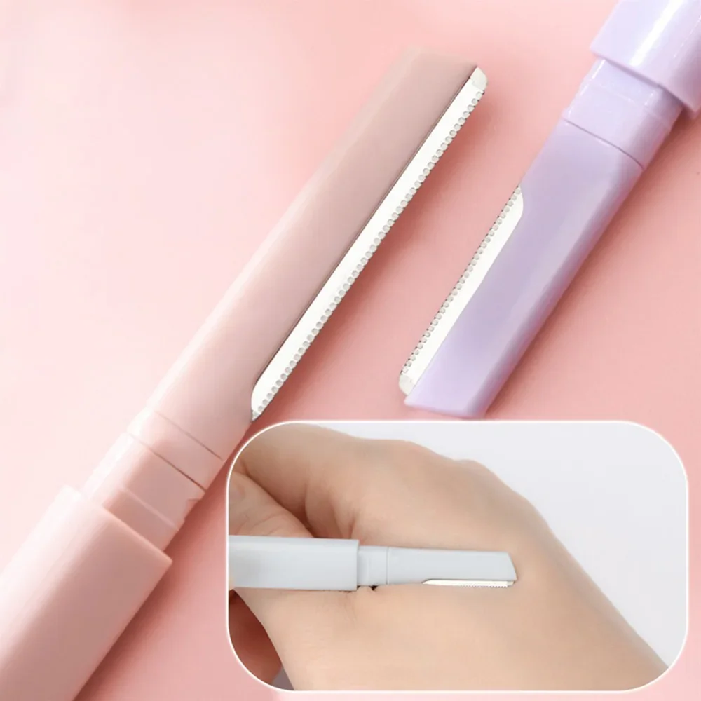 Double-ended Eyebrow Trimmer Blade Safe Professional Folding Knife Face Hair Removal Scraper Shaver For Makeup Beauty eyebrow trimmer set eyebrow trimmer eyebrow razor set electric epilator hair shaver eyebrow razor facial hair remover eyebrow scissors eyebrow trimmer blade face shaver