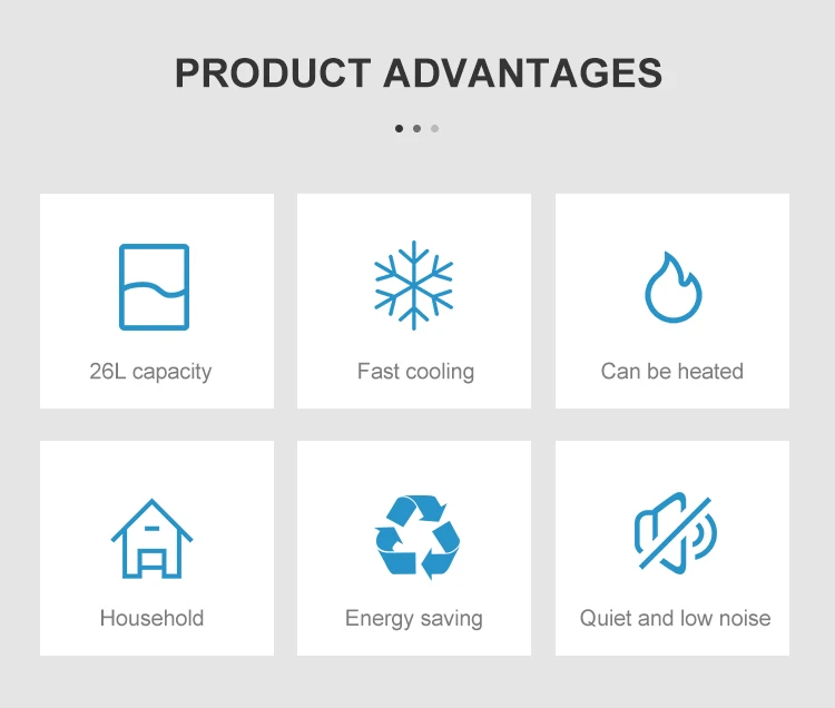 Description Picture 3 of itemPortable Fridge12V Cooler Refrigerator 26 Liters Compact Freezer With Compressor