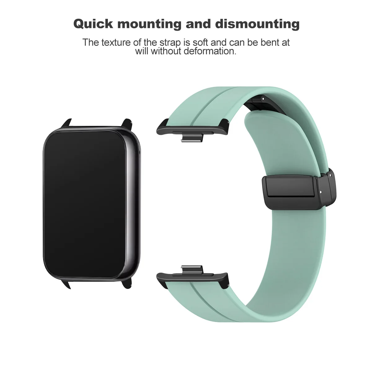 Silicone Magnetic Wristband for Smartwatch Replacement Strap