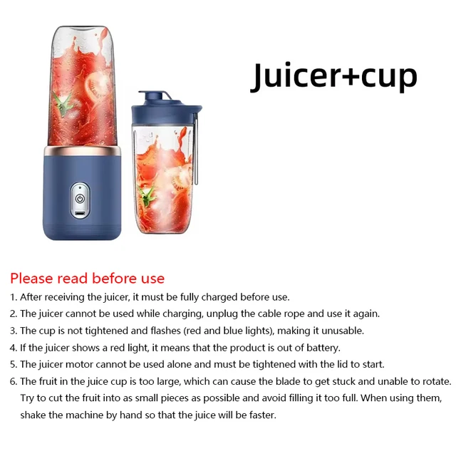 1pc Multifunctional juice blender with double cups and high-performance juice maker, suitable for milkshake and fresh juice. 5