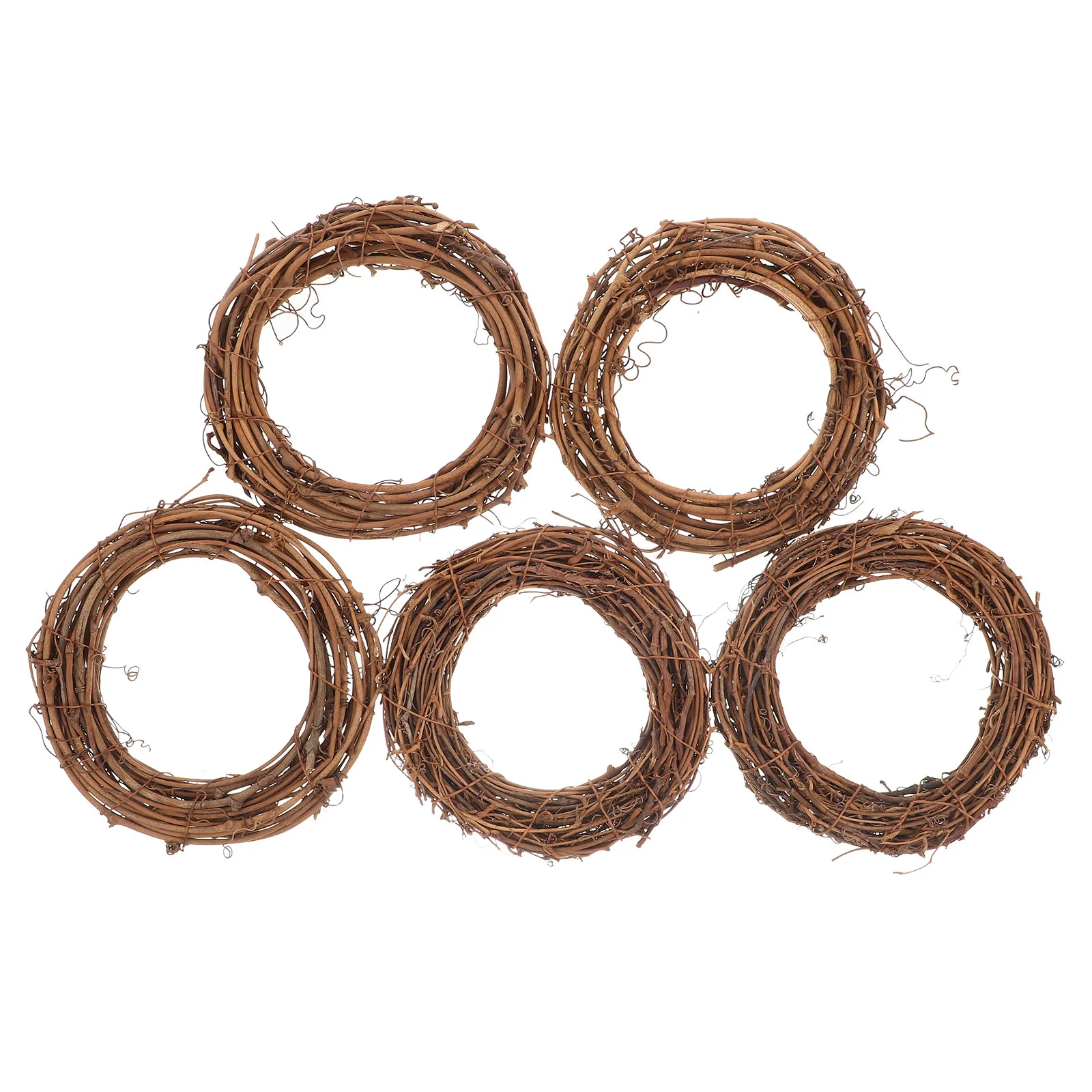 

5 Pcs Rattan Garland Rings Dream Catcher Circle Decorate DIY Dreamcatcher Frame Making Halloween Wreath Pendant