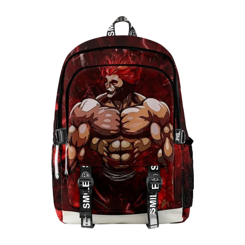 

2022 3D hanma baki Merch Backpacks Unique Daypack Casual Schoolbag Unique Zipper Pack Fashion Traval Bag Oxford cloth Bookbag