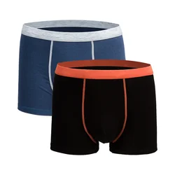 New Seamless Boxer Men Underwear Cotton Underpants For Male Letter Pure Solid Panties Large Size Mid Waist Shorts