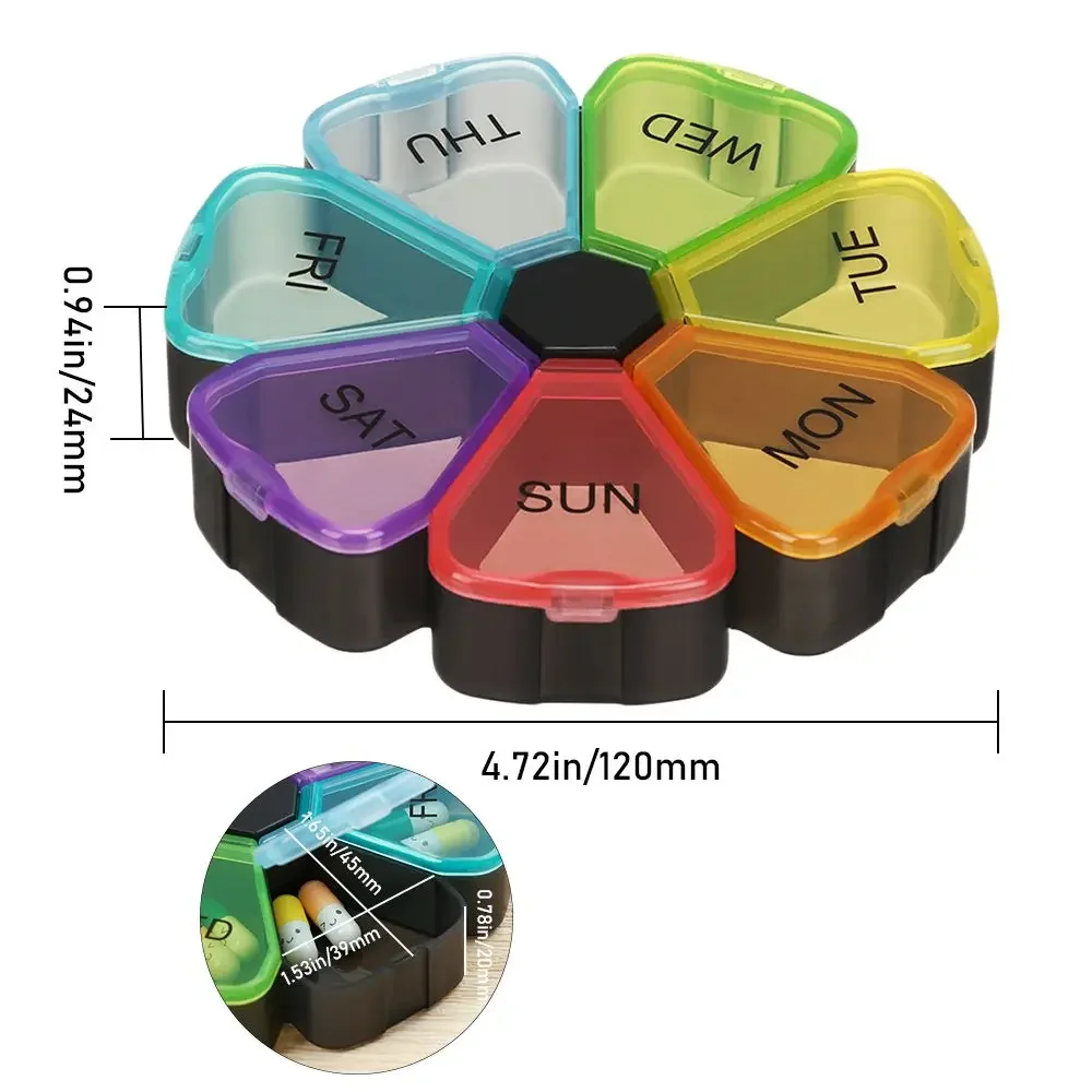 

Weekly Travel Organizer Storage Box Portable Medicine Organiser Pill Box Tablet Holder Pill Case medicine box
