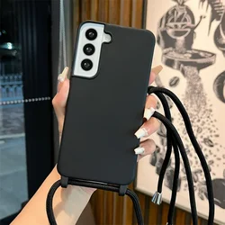 Coperchio morbido per telefono a tracolla con cinturino e portacarte
