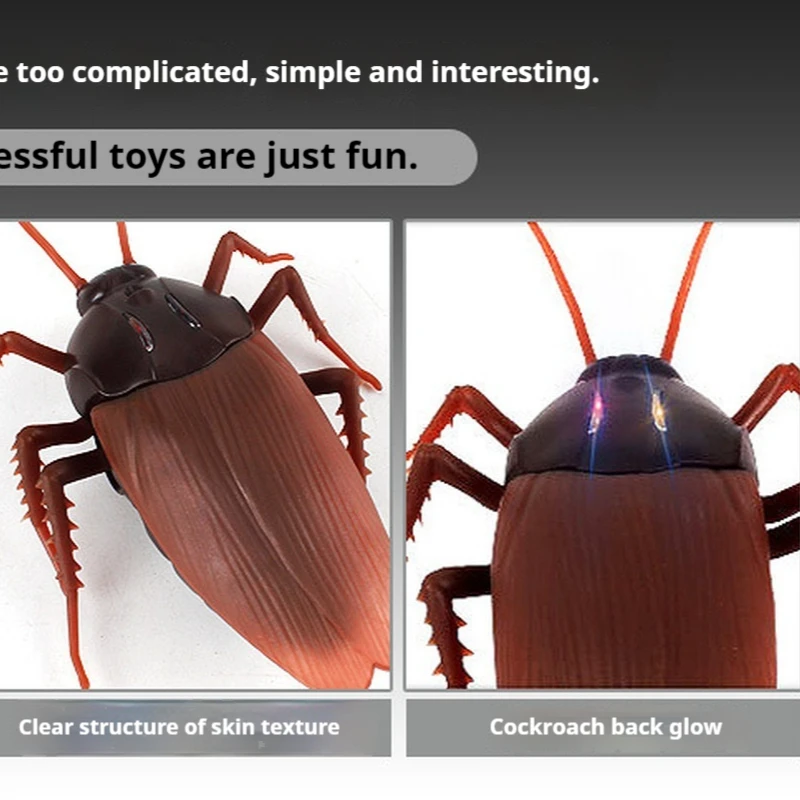 Hot Toy Infrared Remote Control Electric Cockroach Simulation Induction Cockroach Puzzle Trick Boy Toy Simulation Prank Joke 6