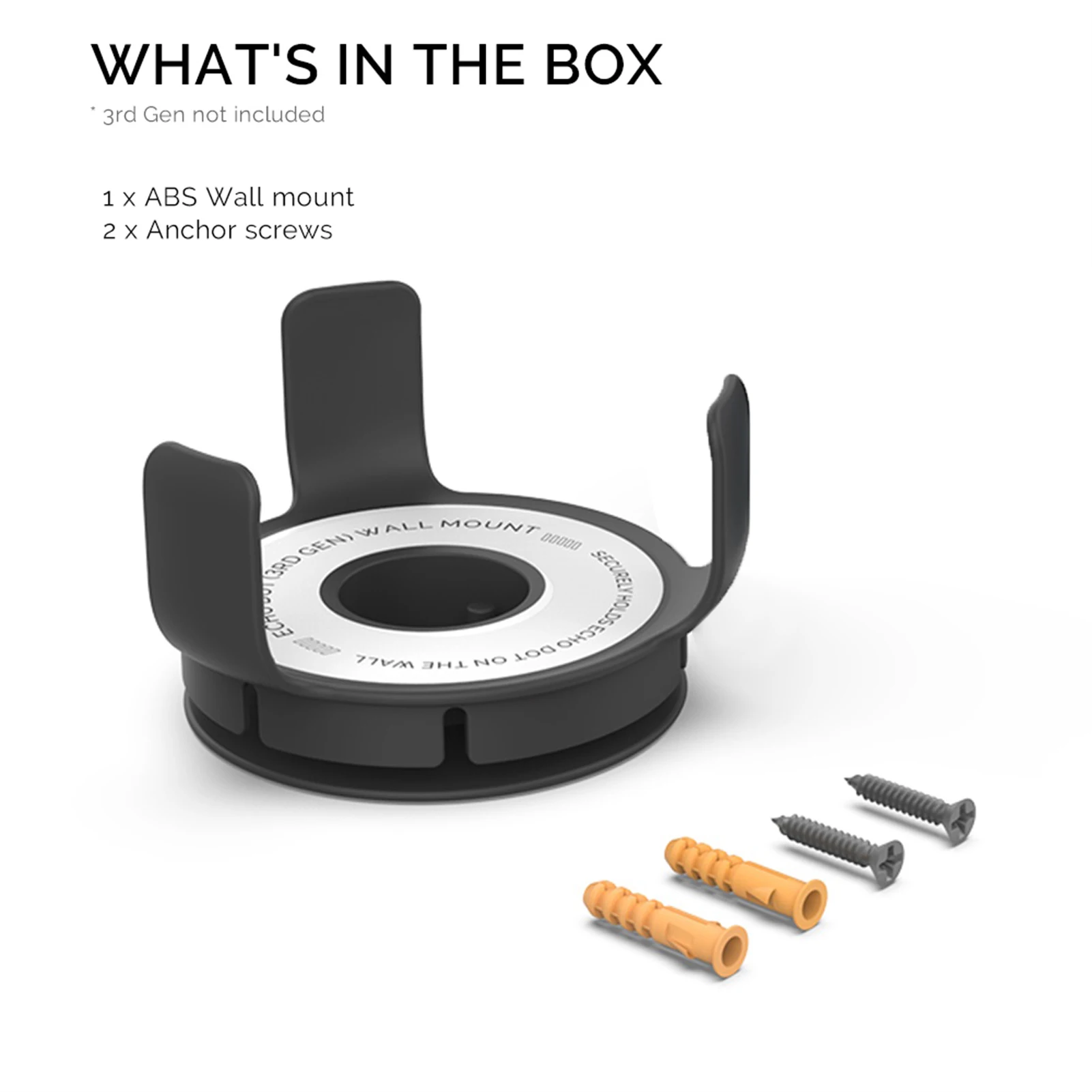 Soporte de pared para altavoz, colgador para  Alexa Echo Dot de 3ª  generación, caja de Sonido interior, soporte para Echo Dot 3 con tornillos  - AliExpress