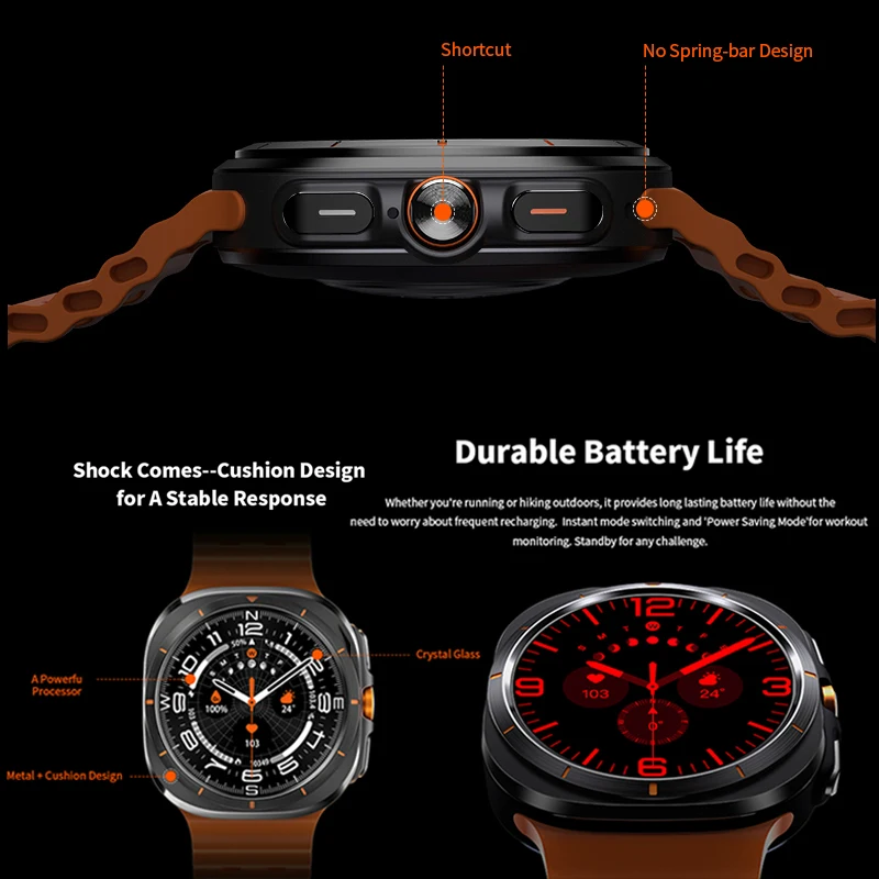 Watch 7 Ultra GPS Track Smart Watch Men Amoled Screen Heart Rate Bluetooth Call NFC Sports IP68 Waterproof Smart Woman smart watch