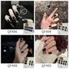 Semi Cured Gel Nails Art Stickers Fashion Solid Color Manicure Decal UV LED Lamp Gel Nail Decals Nail Sticker Decoration 6
