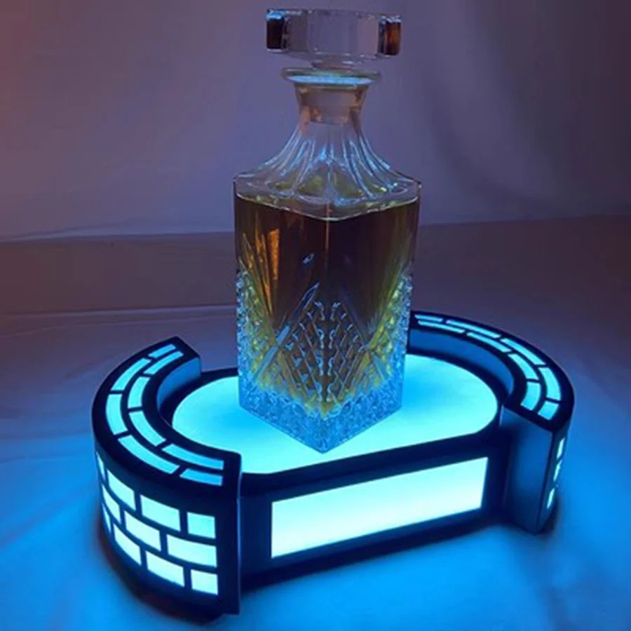 

Champagne Wine Bottle Presenter Serving Trays LED display Bottle Glorifier tray wine holder Rack for Night Club bar party Decor