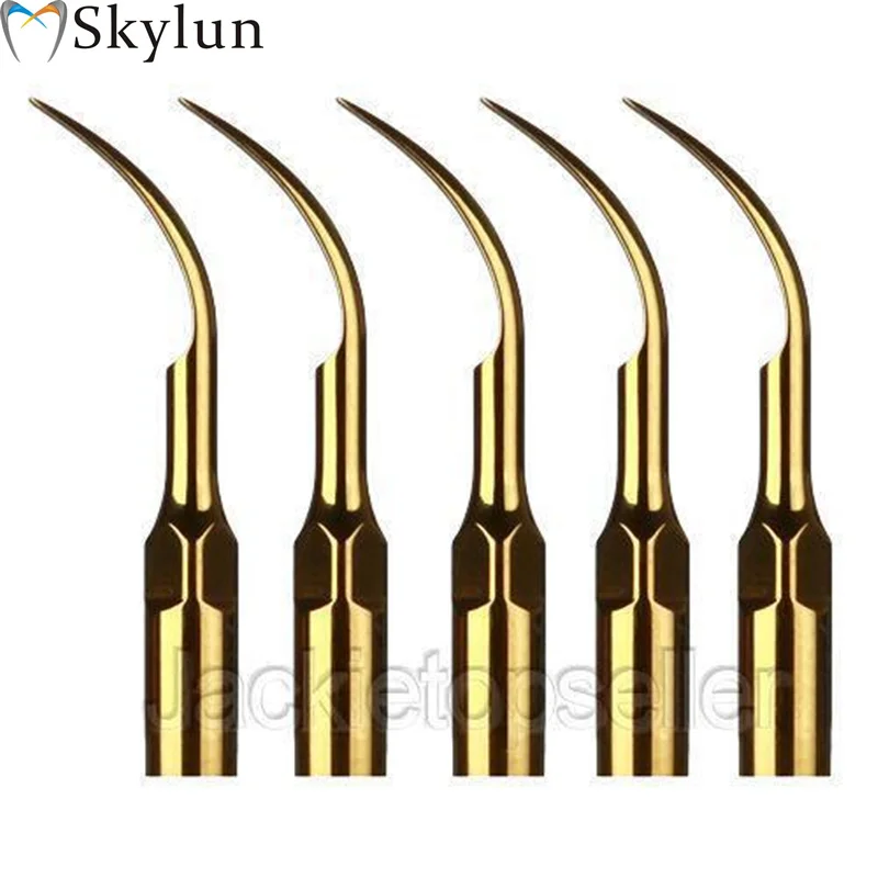 

100PCS Dental Ultrasonic Scaler Tips G2T Dental Scaler Supragingival Scaling tip Golden Color fit EMS/Woodpecker G2T