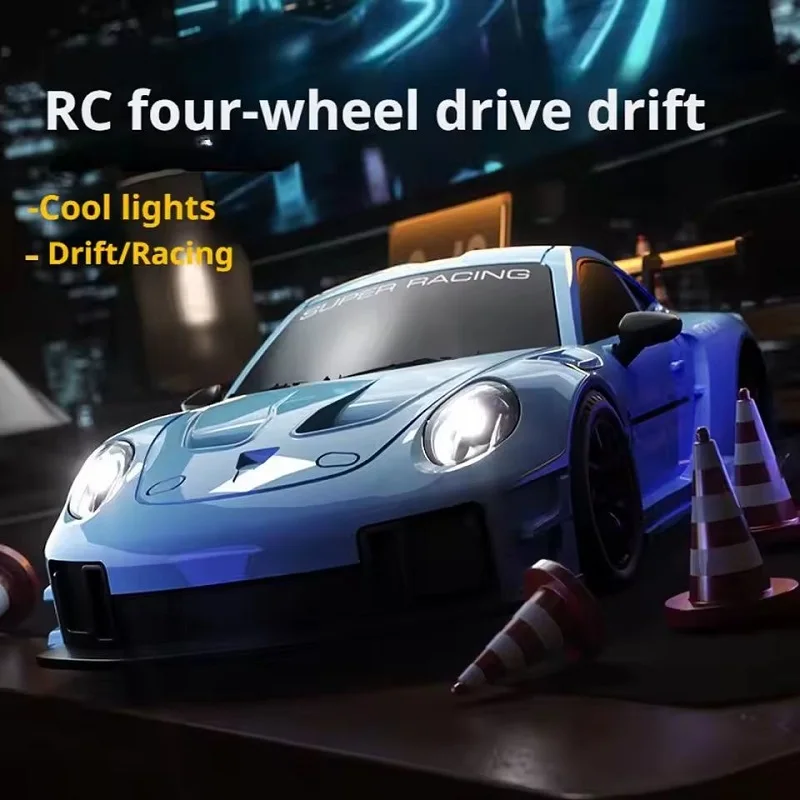 4륜구동 RC카 무선 조종 자동차 2.4G 라디오 고속 드리프트 레이싱 고속 트럭 RTR 차량 장난감 RC 레이싱 모델 장난감 (남아용)