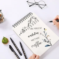 4Pcs/Set Calligraphy Pen Hand Lettering Art Pens Brush Ink Lettering Pens Markers for Writing Drawing Black Ink Pens Art Marker 2