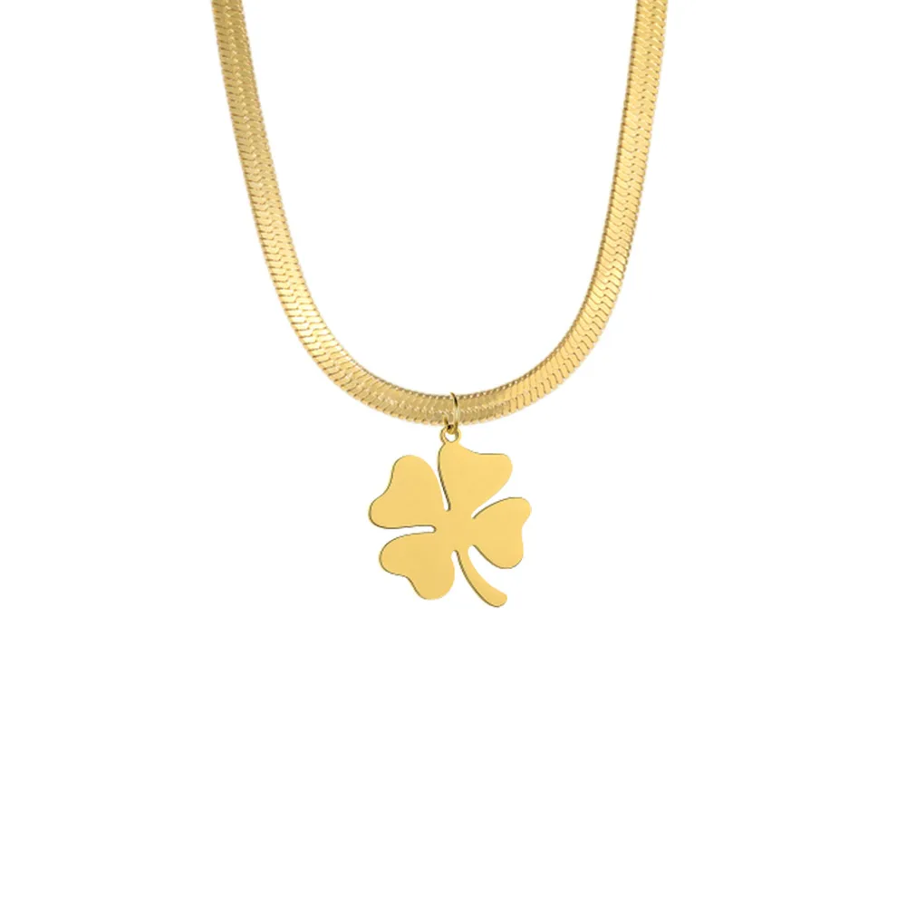 Collana Quadrifoglio Collana Girocollo Apribile Catena Clavicola A Forma di Cuore
