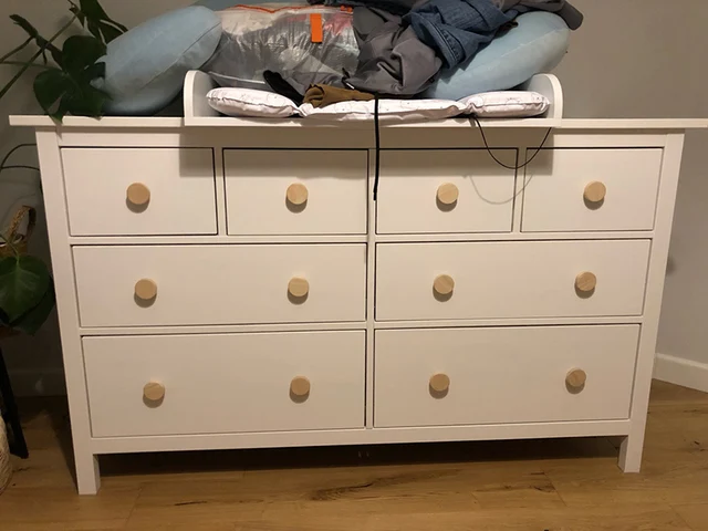 Oak รอบ Dia 30/35/40/50 มม.ไม้ธรรมชาติตู้ลิ้นชักตู้เสื้อผ้า Knobs สําหรับตู้ลิ้นชักเฟอร์นิเจอร์ฮาร์ดแวร์ 6