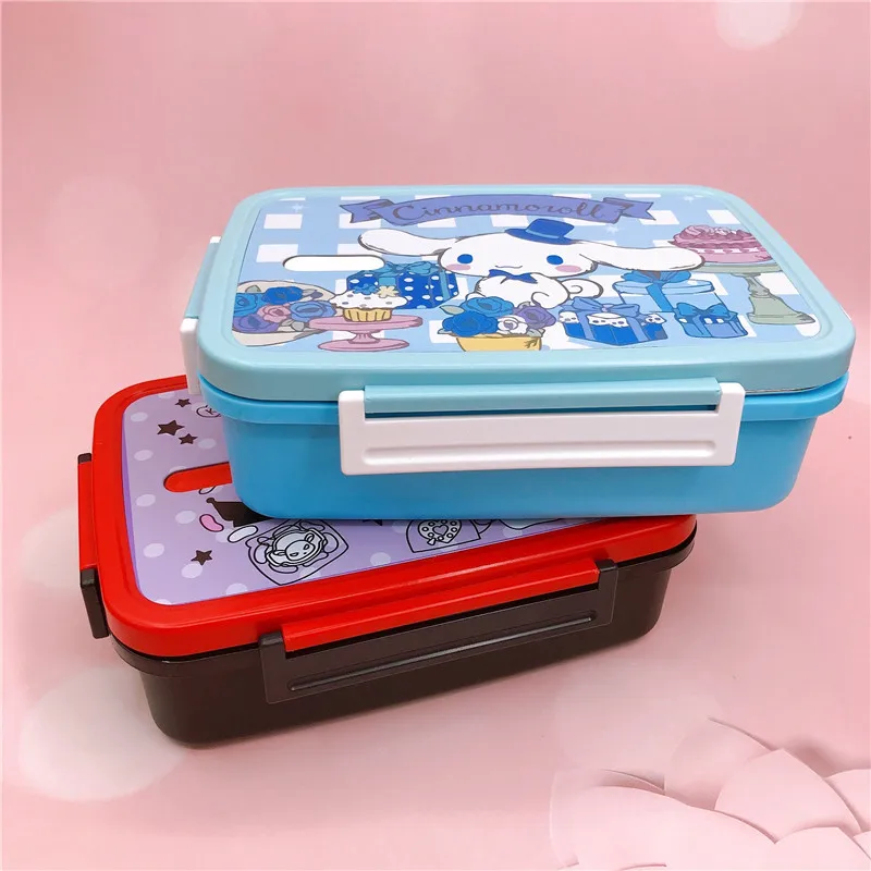 Kawaii Sanrio Bento Box Hello Kittys Accessories Cute Beauty Cartoon Anime  Lunch Box Crisper Box Microwaveable Toy for Girl Gift