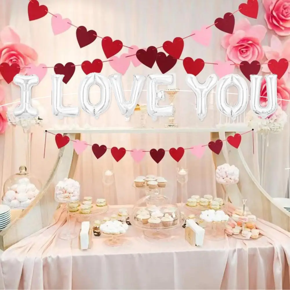 

Love Balloon Valentine's Day Balloon Set for Wedding Anniversary Decoration 16 Inch I Love You Letter Shape Balloons for Propose