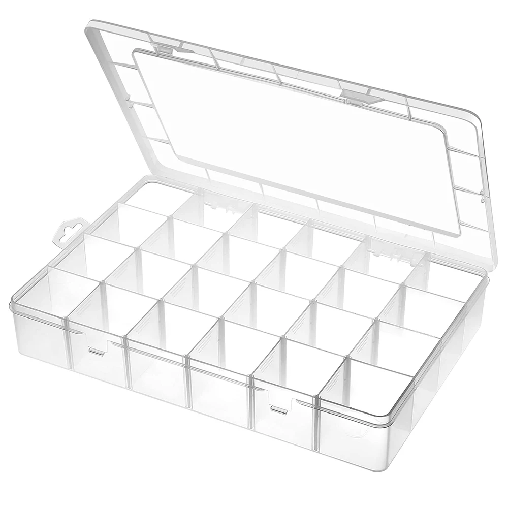 24/36 Grids Plastic Organizer Box Craft Organizer Storage with