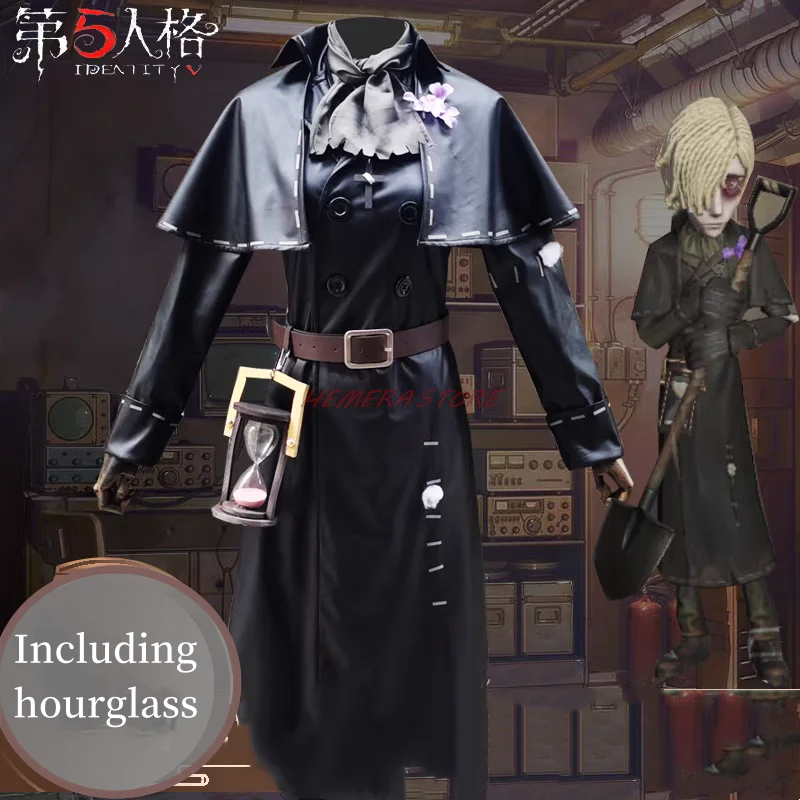 

Game Identity V Cosplay Costumes Grave Keeper Andrew Kreiss Cosplay Costume Original Skin Black Uniforms Costume Suits Survivor