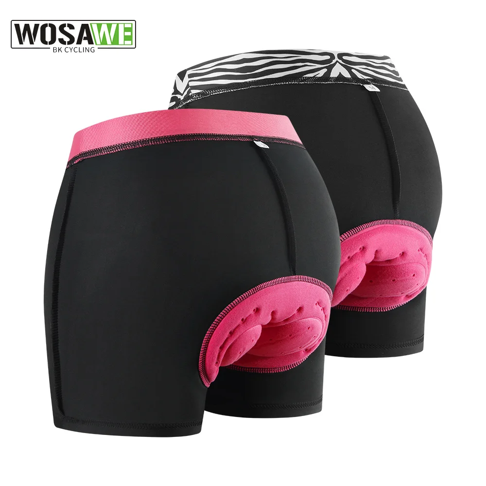

Wosawe Female Cycling Underwear Triangle Shorts Bicycle Underpants Women's Shockproof MTB Mountain Bike 3D Padded Underpants