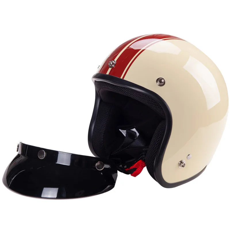 

Zombies Racing Japan Korea Vintage Motorcycle Helmet Men Women Chopper Retro Motocross Racing Open Face Jet Helmets DOT Approved