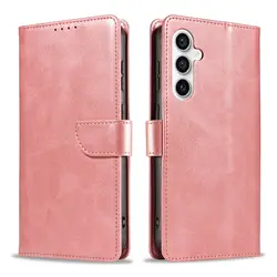 Leather Magnetic Flip Phone Case with Card Slot - Samsung Galaxy A32 5G (Rose gold)