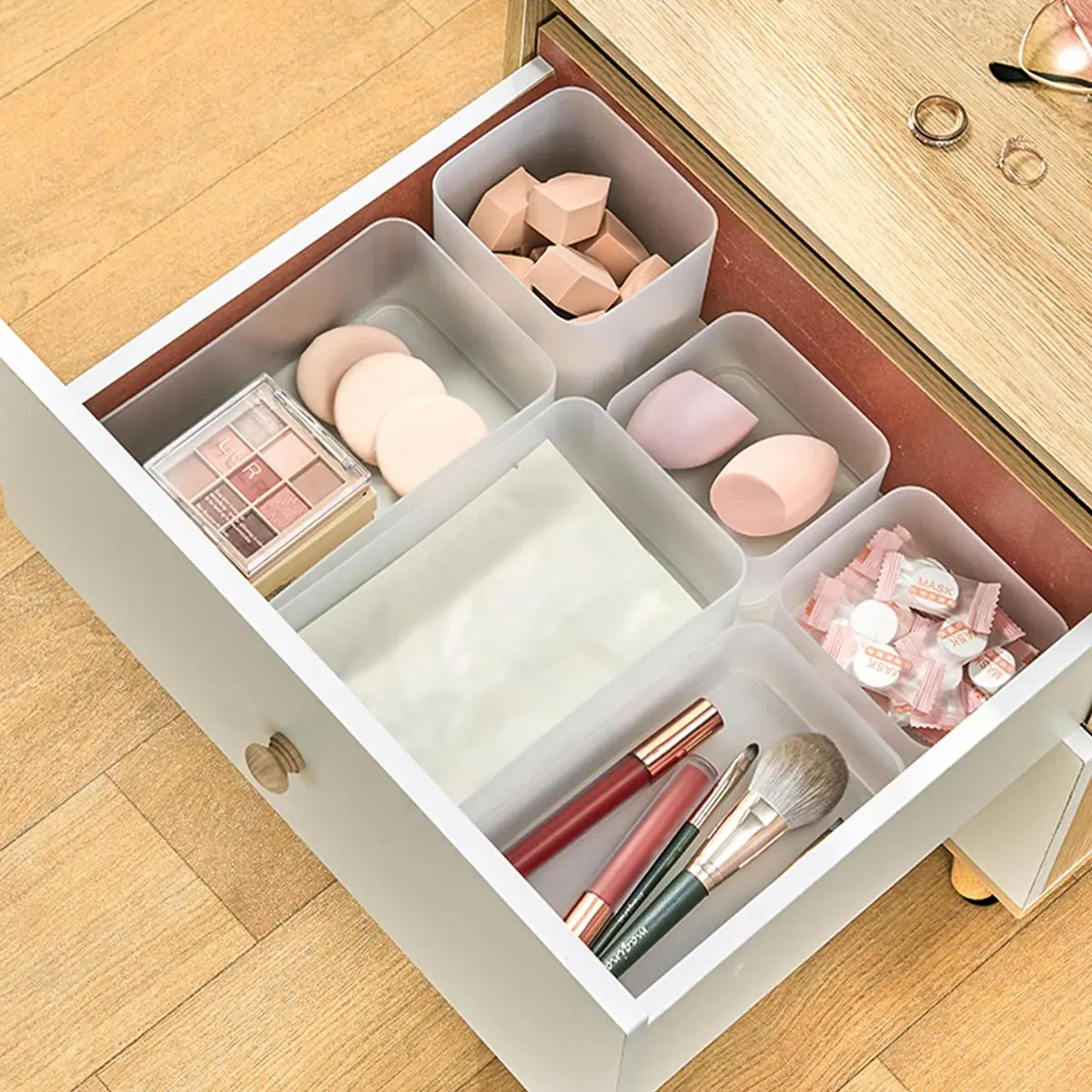 Cosmetics Storage Box Organizer for Bedroom and Desktop