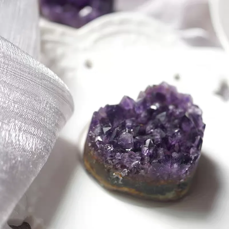 Natural Amethyst cluster, beautiful new original stone decoration, home and office decorations