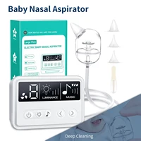 Baby Nasal Aspirator Electric Adjustable Nose Cleaner with Built-In Music & Night Light Rechargeable Nose Booger Sucker for Infa 1