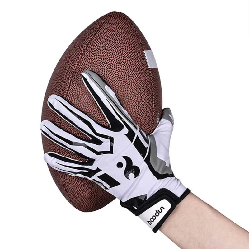 Men Women Breathable Anti-slip Full Finger Silicone Baseball American Football Gloves Adjustable Wristband Gloves