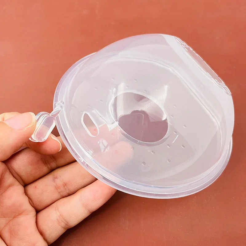 Breastmilk collecter 1 Pair Silica Gel Collection Cover Breastmilk Collecter Soft Reusable Nursing Pad Postpartum Suction Nipple Suction Container