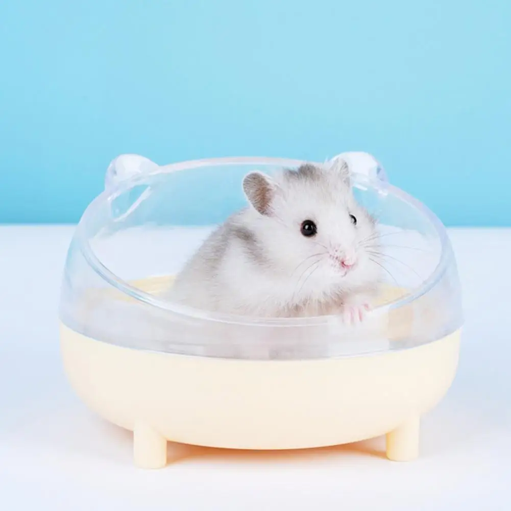 

Hamster Bathtub Drop-resistant Cute Shape Panoramic Transparent Big Space Rest Dual-use Pet Hamster External Bathroom