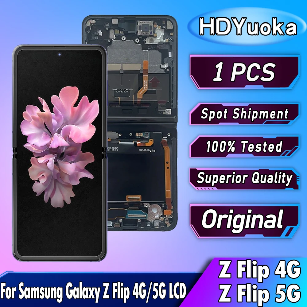 6.7" Original For Samsung Galaxy Z Flip 4g Lcd F700 Smf700 Display