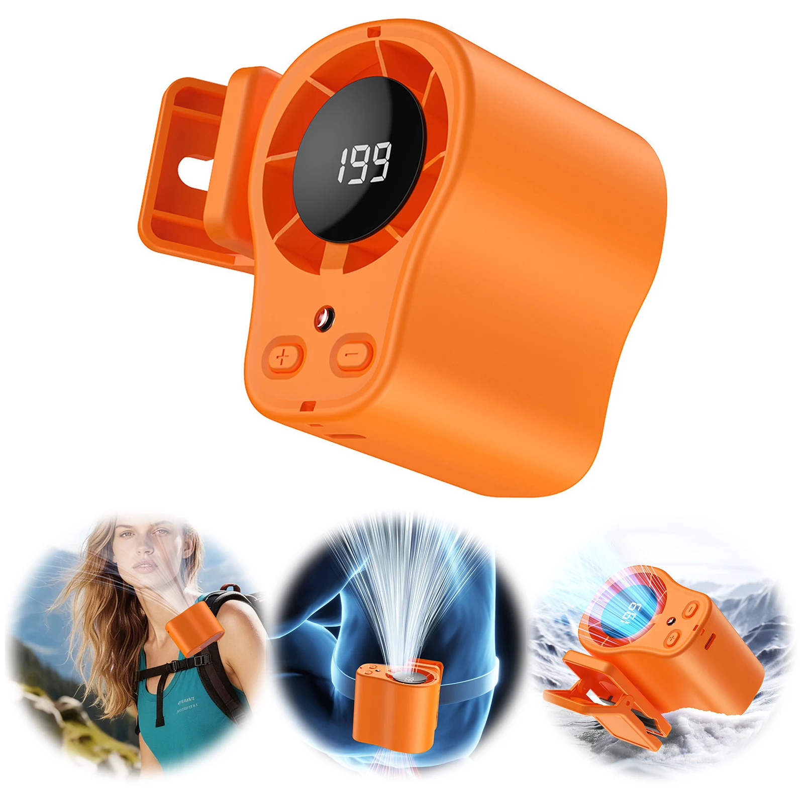 Compact 360° Rotating Personal Desk Fan with Semi-Cooling Technology
