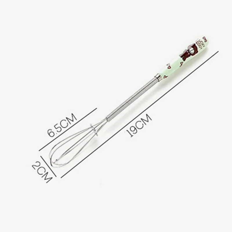 Description Picture 2 of itemEgg Beater Mini Stainless Steel Balloon Wire Whisk Manual Hand Mixer Milk Cream Butter Whisk Mixer Kitchen Egg Tools