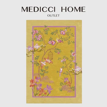 Chinoiserie Palace Birdcage Decorative Luxury Rug 1