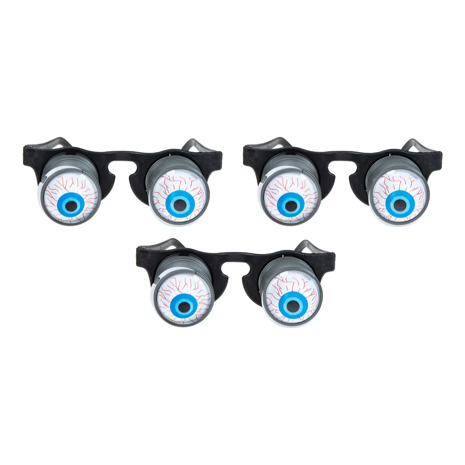 

3pcs Halloween Scary Realistic Eyes Glasses Horror Props for Halloween Party (Black)