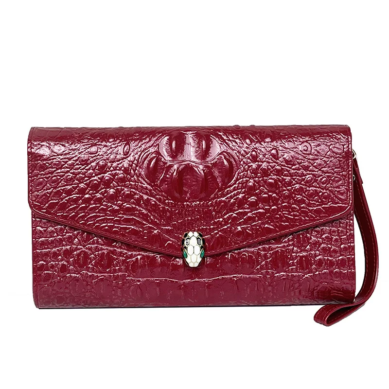 حقيبة كتف بنمط تمساح للنساء ، حقائب يد بسعة كبيرة...