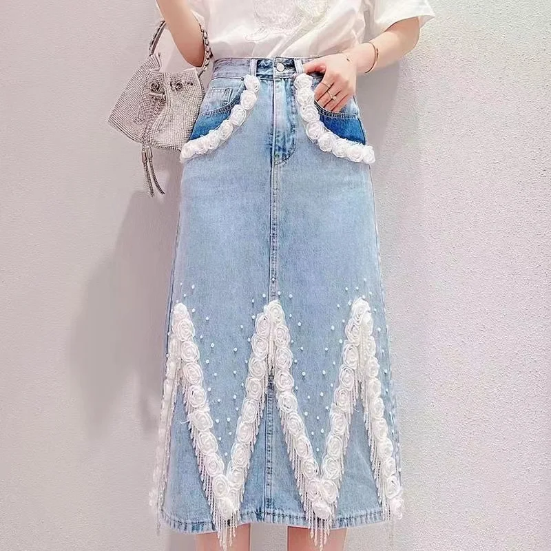 

Summer Mini Tutu Tulle Skirt Gothic Sweet Women High Waist Irregular Denim Skirts Club Party Mesh Patchwork
