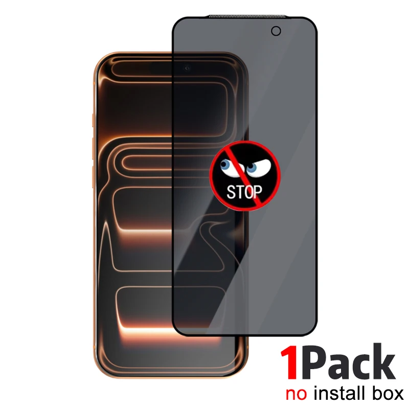 Protetores de tela de privacidade de vidro temperado de fácil instalação para iPhone 17/17 Air/17 Pro/17 ProMax Anti-espião Kit de alinhamento automático Filme