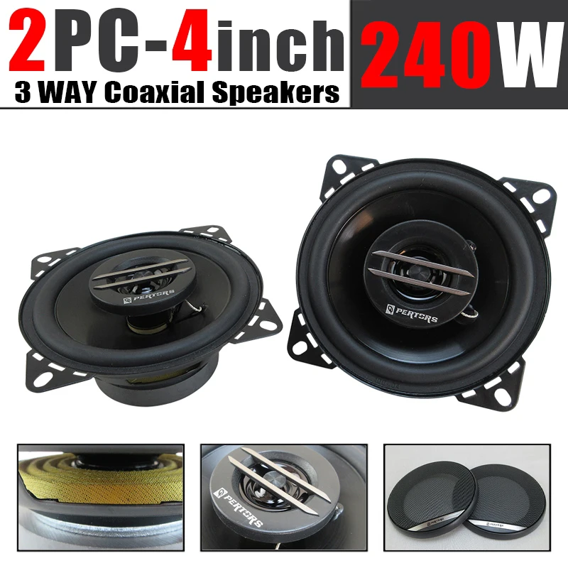 1pardealtavocesdeAudioparacochede4pulgadas,12V,240W,subwooferCoaxialHiFide2vías,altavozmodificado,altavozestéreoparacochedefrecuenciacompleta-AliExpress34